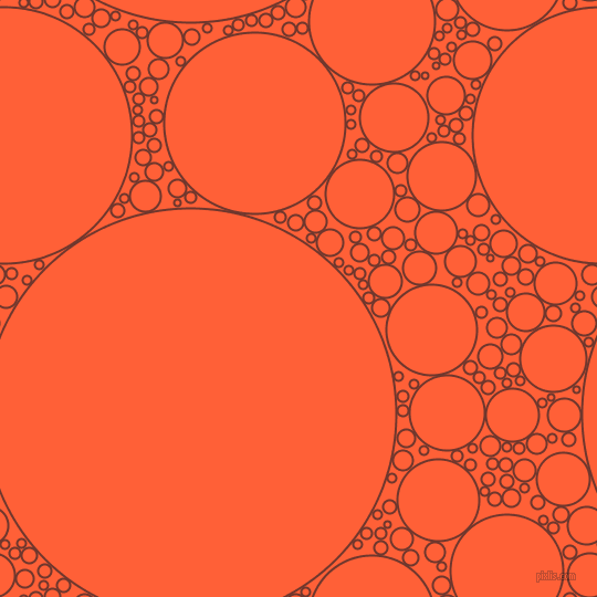 bubbles, circles, sponge, big, medium, small, 2 pixel line width, Mocha and Outrageous Orange circles bubbles sponge soap seamless tileable