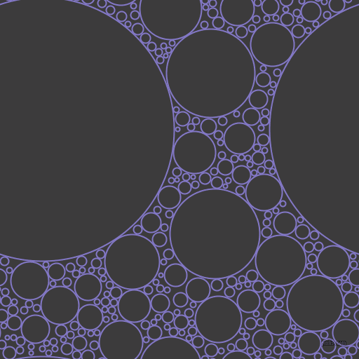 bubbles, circles, sponge, big, medium, small, 2 pixel line width, Moody Blue and Fuscous Grey circles bubbles sponge soap seamless tileable