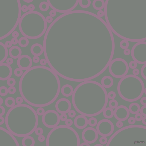 bubbles, circles, sponge, big, medium, small, 9 pixel line width, Mountbatten Pink and Boulder circles bubbles sponge soap seamless tileable