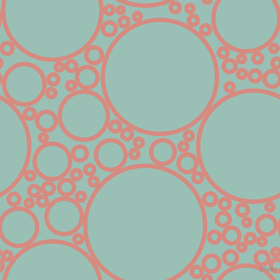 bubbles, circles, sponge, big, medium, small, 9 pixel line width, My Pink and Shadow Green circles bubbles sponge soap seamless tileable