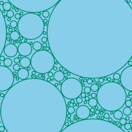 bubbles, circles, sponge, big, medium, small, 3 pixel line width, Observatory and Sky Blue circles bubbles sponge soap seamless tileable
