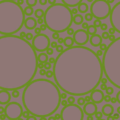 bubbles, circles, sponge, big, medium, small, 9 pixel line width, Olive Drab and Bazaar circles bubbles sponge soap seamless tileable
