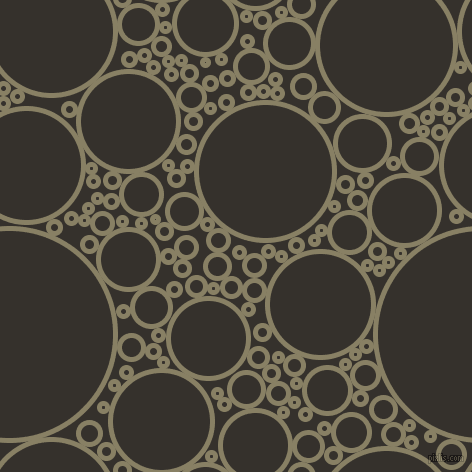 bubbles, circles, sponge, big, medium, small, 5 pixel line width, Olive Haze and Acadia circles bubbles sponge soap seamless tileable