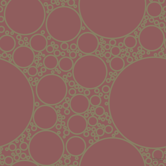 bubbles, circles, sponge, big, medium, small, 5 pixel line width, Olive Haze and Rose Taupe circles bubbles sponge soap seamless tileable