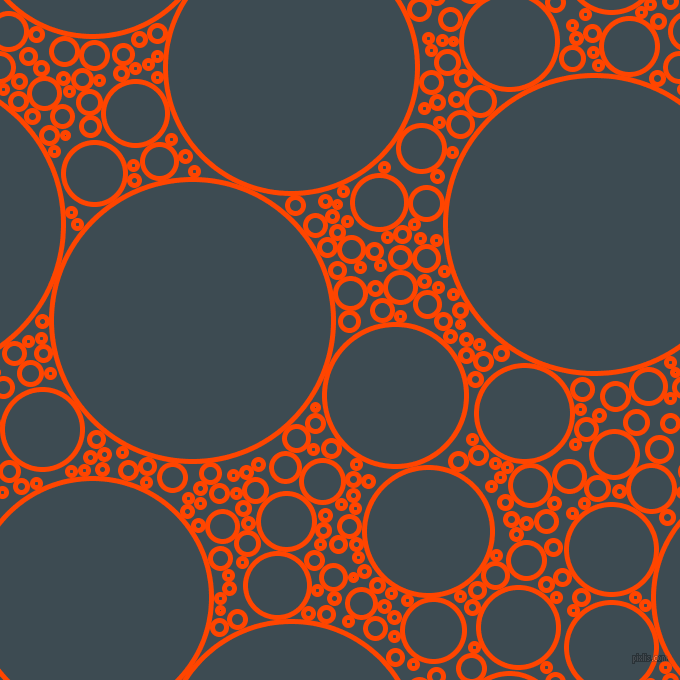 bubbles, circles, sponge, big, medium, small, 5 pixel line width, Orange Red and Atomic circles bubbles sponge soap seamless tileable