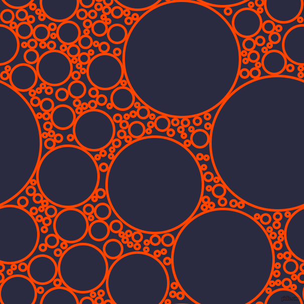 bubbles, circles, sponge, big, medium, small, 5 pixel line width, Orange Red and Valhalla circles bubbles sponge soap seamless tileable