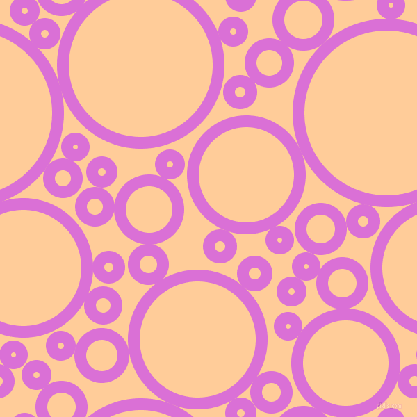 bubbles, circles, sponge, big, medium, small, 17 pixel line width, Orchid and Peach-Orange circles bubbles sponge soap seamless tileable