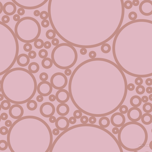 bubbles, circles, sponge, big, medium, small, 9 pixel line width, Oriental Pink and Melanie circles bubbles sponge soap seamless tileable