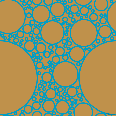 bubbles, circles, sponge, big, medium, small, 5 pixel line width, Pacific Blue and Tussock circles bubbles sponge soap seamless tileable