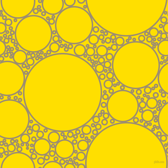 bubbles, circles, sponge, big, medium, small, 5 pixel line width, Pale Oyster and Golden Yellow circles bubbles sponge soap seamless tileable