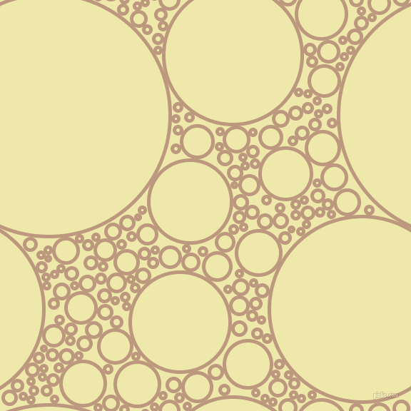 bubbles, circles, sponge, big, medium, small, 5 pixel line width, Pale Taupe and Pale Goldenrod circles bubbles sponge soap seamless tileable