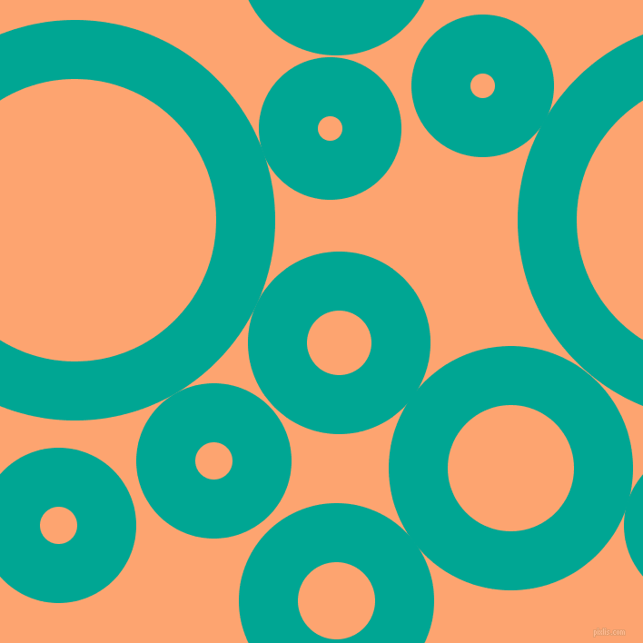 bubbles, circles, sponge, big, medium, small, 65 pixel line width, Persian Green and Hit Pink circles bubbles sponge soap seamless tileable