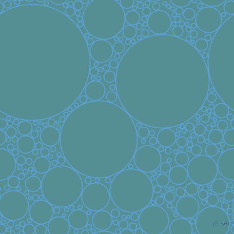 bubbles, circles, sponge, big, medium, small, 2 pixel line width, Picton Blue and Half Baked circles bubbles sponge soap seamless tileable