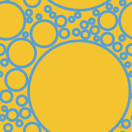 bubbles, circles, sponge, big, medium, small, 9 pixel line width, Picton Blue and Saffron circles bubbles sponge soap seamless tileable