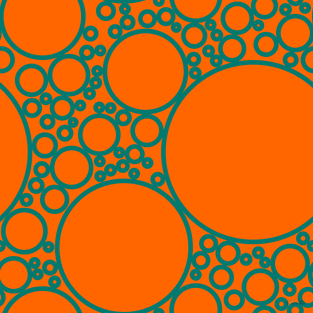 bubbles, circles, sponge, big, medium, small, 9 pixel line width, Pine Green and Safety Orange circles bubbles sponge soap seamless tileable