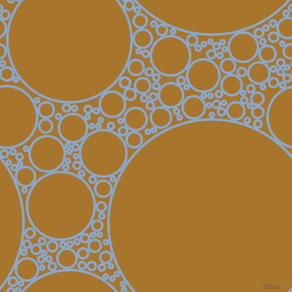 bubbles, circles, sponge, big, medium, small, 5 pixel line width, Polo Blue and Hot Toddy circles bubbles sponge soap seamless tileable