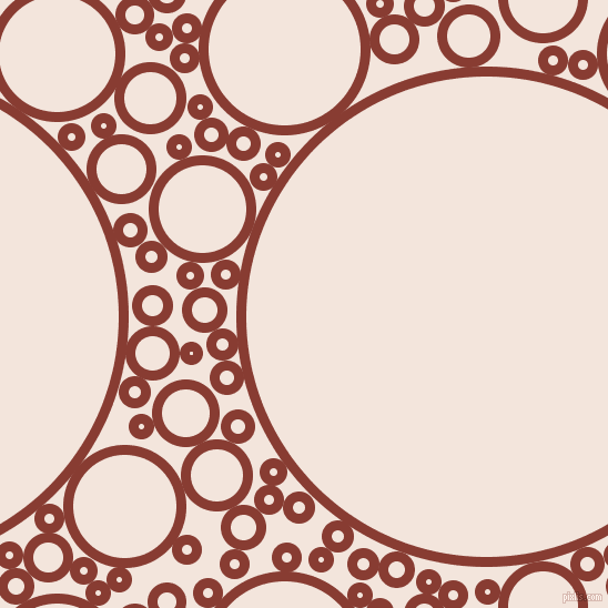 bubbles, circles, sponge, big, medium, small, 9 pixel line width, Prairie Sand and Fair Pink circles bubbles sponge soap seamless tileable