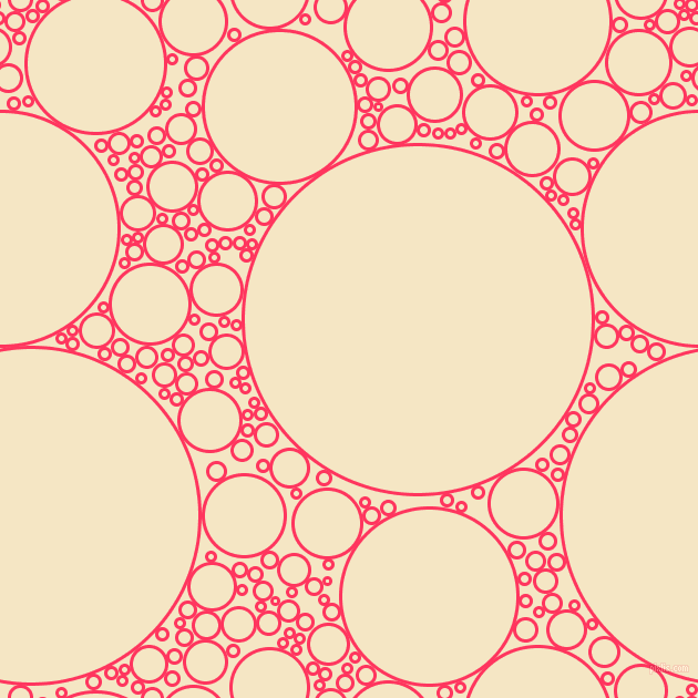 bubbles, circles, sponge, big, medium, small, 3 pixel line width, Radical Red and Pipi circles bubbles sponge soap seamless tileable