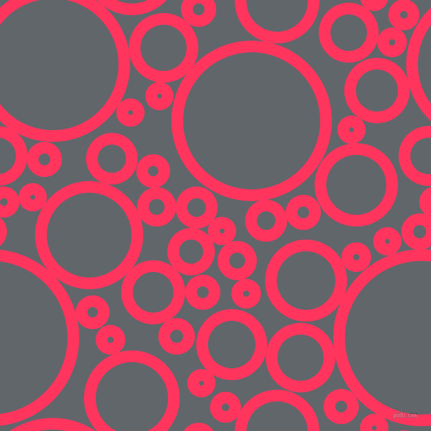 bubbles, circles, sponge, big, medium, small, 17 pixel line width, Radical Red and Shuttle Grey circles bubbles sponge soap seamless tileable