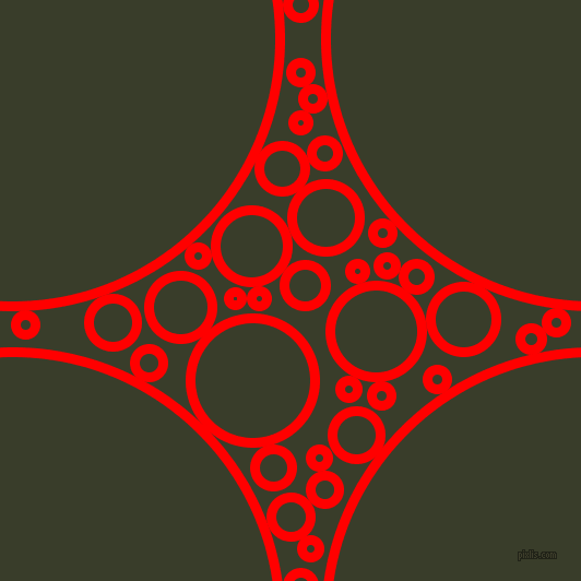 bubbles, circles, sponge, big, medium, small, 9 pixel line width, Red and Green Kelp circles bubbles sponge soap seamless tileable