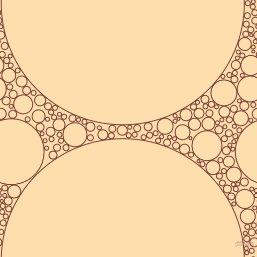 bubbles, circles, sponge, big, medium, small, 2 pixel line width, Red Robin and Navajo White circles bubbles sponge soap seamless tileable