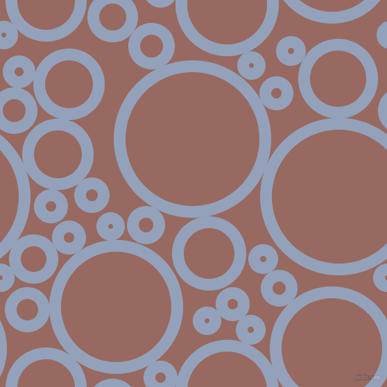 bubbles, circles, sponge, big, medium, small, 17 pixel line width, Rock Blue and Dark Chestnut circles bubbles sponge soap seamless tileable
