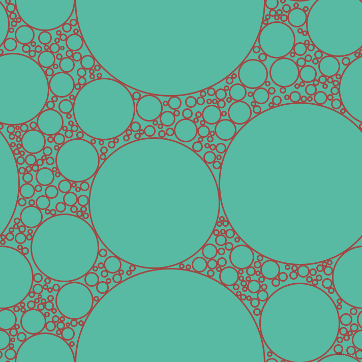 bubbles, circles, sponge, big, medium, small, 3 pixel line width, Roof Terracotta and Puerto Rico circles bubbles sponge soap seamless tileable