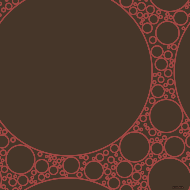 bubbles, circles, sponge, big, medium, small, 5 pixel line width, Roof Terracotta and Woodburn circles bubbles sponge soap seamless tileable