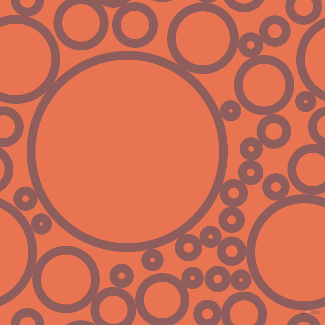 bubbles, circles, sponge, big, medium, small, 17 pixel line width, Rose Taupe and Burnt Sienna circles bubbles sponge soap seamless tileable