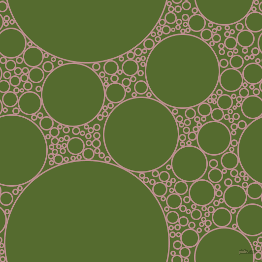 bubbles, circles, sponge, big, medium, small, 3 pixel line width, Rosy Brown and Dark Olive Green circles bubbles sponge soap seamless tileable