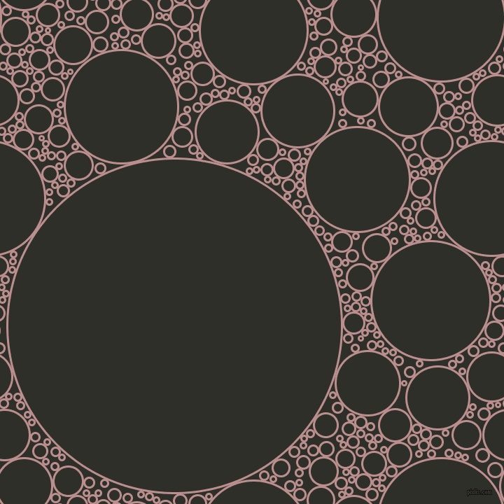 bubbles, circles, sponge, big, medium, small, 3 pixel line width, Rosy Brown and Eternity circles bubbles sponge soap seamless tileable