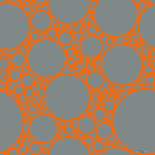 bubbles, circles, sponge, big, medium, small, 5 pixel line width, Safety Orange and Oslo Grey circles bubbles sponge soap seamless tileable