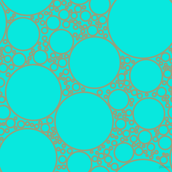 bubbles, circles, sponge, big, medium, small, 5 pixel line width, Sage and Bright Turquoise circles bubbles sponge soap seamless tileable