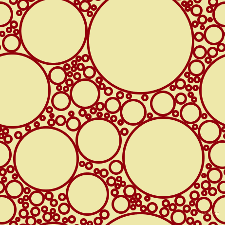 bubbles, circles, sponge, big, medium, small, 5 pixel line width, Sangria and Pale Goldenrod circles bubbles sponge soap seamless tileable