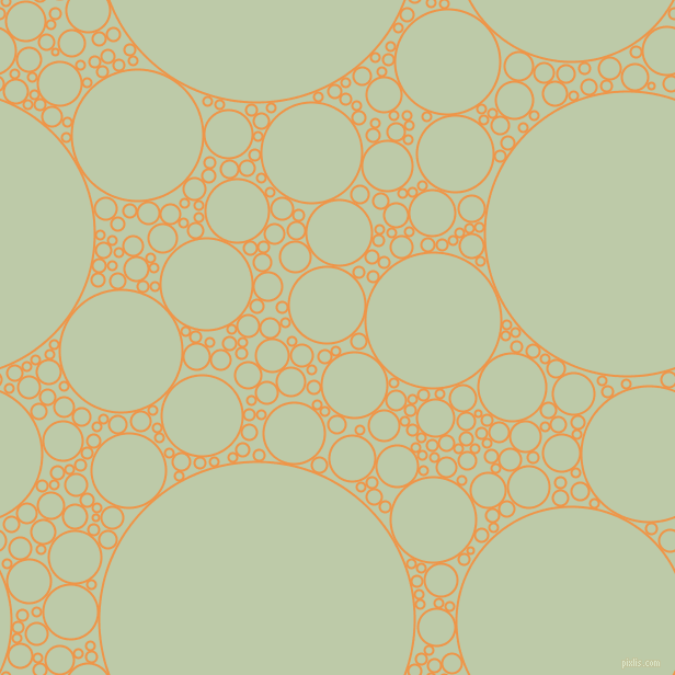 bubbles, circles, sponge, big, medium, small, 2 pixel line width, Sea Buckthorn and Pale Leaf circles bubbles sponge soap seamless tileable