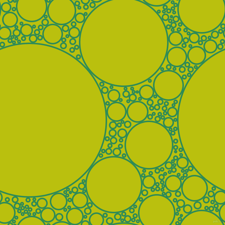 bubbles, circles, sponge, big, medium, small, 5 pixel line width, Sea Green and La Rioja circles bubbles sponge soap seamless tileable