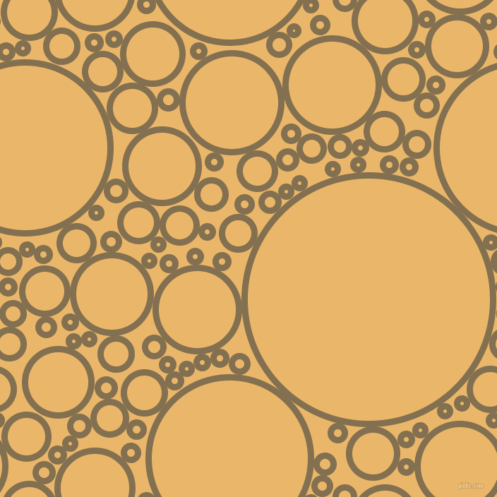 bubbles, circles, sponge, big, medium, small, 9 pixel line width, Shadow and Harvest Gold circles bubbles sponge soap seamless tileable