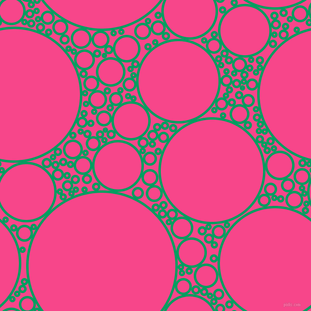 bubbles, circles, sponge, big, medium, small, 5 pixel line width, Shamrock Green and Violet Red circles bubbles sponge soap seamless tileable
