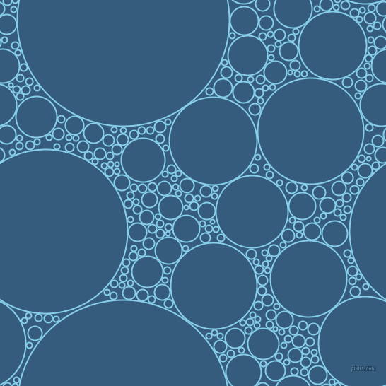 bubbles, circles, sponge, big, medium, small, 2 pixel line width, Sky Blue and Matisse circles bubbles sponge soap seamless tileable