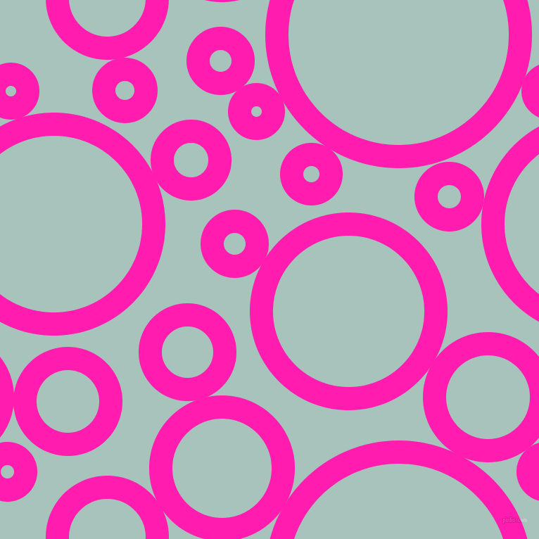 bubbles, circles, sponge, big, medium, small, 33 pixel line width, Spicy Pink and Opal circles bubbles sponge soap seamless tileable