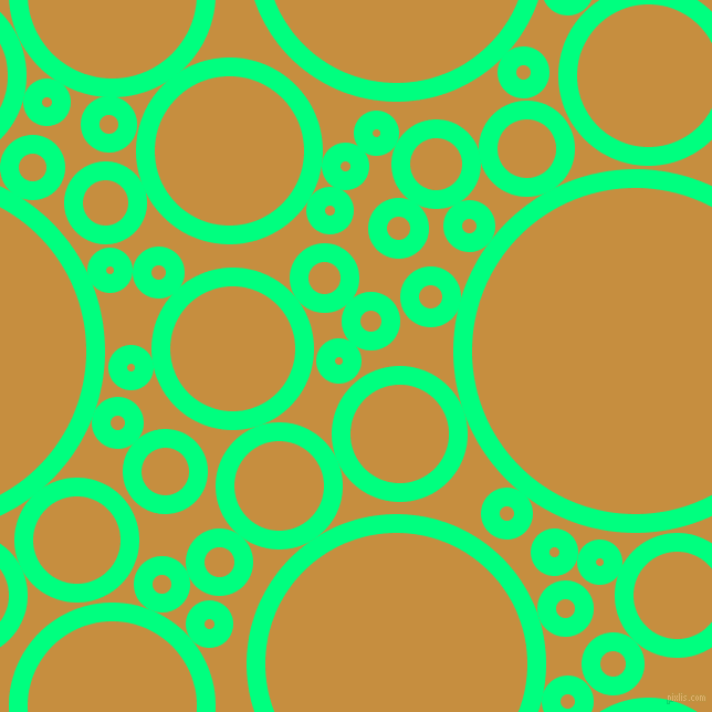 bubbles, circles, sponge, big, medium, small, 17 pixel line width, Spring Green and Anzac circles bubbles sponge soap seamless tileable