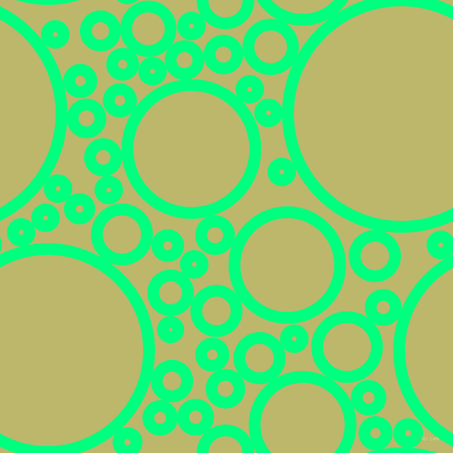 bubbles, circles, sponge, big, medium, small, 17 pixel line width, Spring Green and Dark Khaki circles bubbles sponge soap seamless tileable