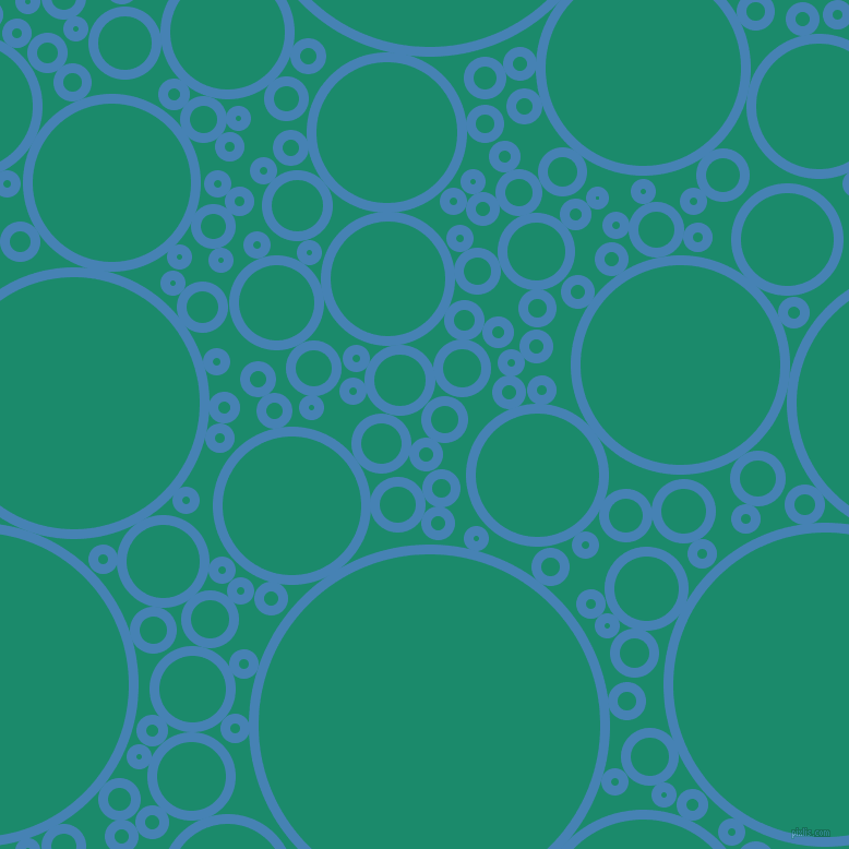 bubbles, circles, sponge, big, medium, small, 9 pixel line width, Steel Blue and Elf Green circles bubbles sponge soap seamless tileable