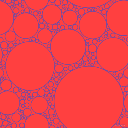 bubbles, circles, sponge, big, medium, small, 2 pixel line width, Studio and Coral Red circles bubbles sponge soap seamless tileable