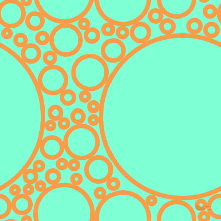 bubbles, circles, sponge, big, medium, small, 9 pixel line width, Sunshade and Aquamarine circles bubbles sponge soap seamless tileable