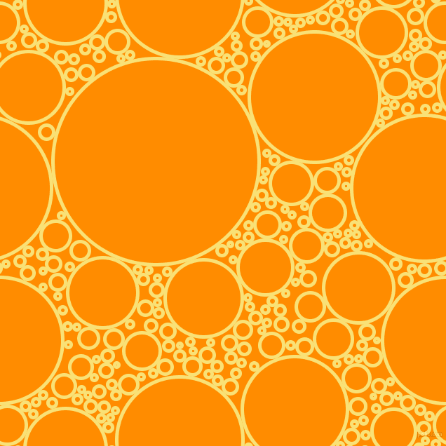 bubbles, circles, sponge, big, medium, small, 5 pixel line width, Sweet Corn and Dark Orange circles bubbles sponge soap seamless tileable