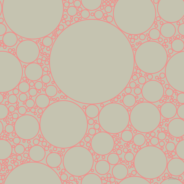 bubbles, circles, sponge, big, medium, small, 3 pixel line width, Sweet Pink and Kangaroo circles bubbles sponge soap seamless tileable