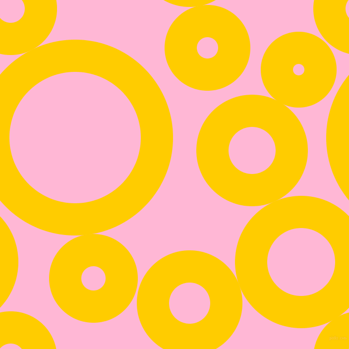 bubbles, circles, sponge, big, medium, small, 65 pixel line width, Tangerine Yellow and Cotton Candy circles bubbles sponge soap seamless tileable