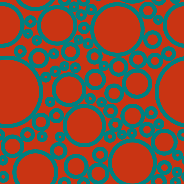 bubbles, circles, sponge, big, medium, small, 17 pixel line width, Teal and Harley Davidson Orange circles bubbles sponge soap seamless tileable
