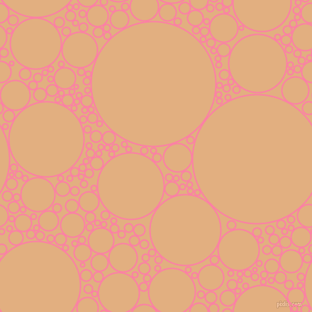 bubbles, circles, sponge, big, medium, small, 2 pixel line width, Tickle Me Pink and Manhattan circles bubbles sponge soap seamless tileable
